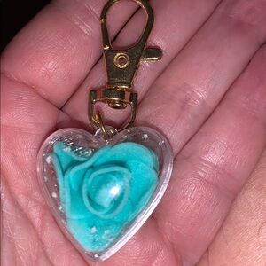 Camilla flower Heart purse/bag charm Keychain